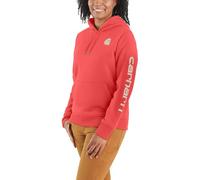 Carhartt Clarksburg Damen-Sweatshirt mit grafischen Ärmeln, Coral Glow, XS