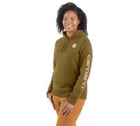 Carhartt Clarksburg Damen-Sweatshirt mit grafischen Ärmeln, Golden Grass Heather, S