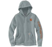 Carhartt Clarksburg Logo Damen Hoodie, grau-orange, Größe S