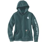 Carhartt Clarksburg Logo Damen Hoodie, grün/blau, Größe S