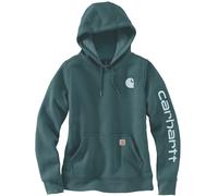 Carhartt Clarksburg Logo Damen Hoodie, grün-blau, Größe XS