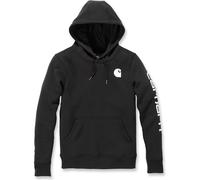 carhartt CLARKSBURG SLEEVE LOGO HOODED SWEATSHIRT Damen | Black | S