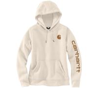 carhartt CLARKSBURG SLEEVE LOGO HOODED SWEATSHIRT Damen | Malt/Carhartt Brown XS