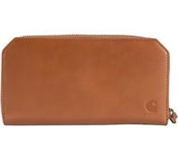 Carhartt Lässige Damen-Geldbörse aus Vollnarbenleder, mehrere Karten- und Geldfächer für einfachen Zugriff, Braun, Einheitsgröße, Clutch-Geldbörse
