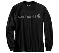 Carhartt - Core Logo L/S - Longsleeve, Gr. L, schwarz (Black/Gray)