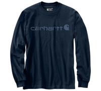 Carhartt - Core Logo L/S - Longsleeve, Gr. S, blau (Navy/DarkBlue)
