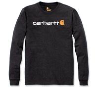 carhartt® Herren Langarmshirt CORE LOGO T-SHIRT L/S, carbon heather, Größe XL (Arbeitshemd & Arbeitsshirt)