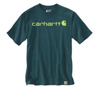 Carhartt - Core Logo S/S - T-Shirt, Gr. M, blau (DarkHarborTeal)