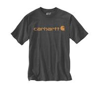 Carhartt Core Logo T-Shirt dicke Qualität M anthrazit/orange