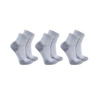 Carhartt Midweight Quarter Socken (3er Pack), grau, Größe L für Männer