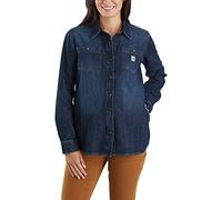 Carhartt Damen 105492 Relaxed Fit Midweight Denim Langarmshirt, Zion, XX-Large