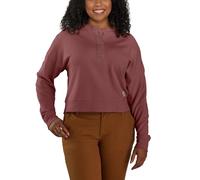 Carhartt Damen 106182 Damen-Sweatshirt, lockere Passform, mittelschwer, French Terry Henley, Apfelbutter, XS