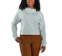 Carhartt Damen 106182 Damen-Sweatshirt, lockere Passform, mittelschwer, French Terry Henley, Dew Drop, XL