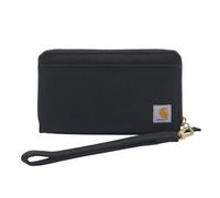 Carhartt Damen Casual Canvas Wallets for Women Geldbörse, Nylon Duck Lay-Flat Clutch (Schwarz)