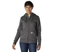 Carhartt Damen Clarksburg Full Zip Sweatjacke Arbeits-T-Shirt, Anthrazit meliert, X-Klein