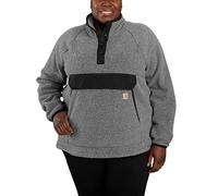 Carhartt Damen-Fleecepullover mit lockerer Passform, Dunkelgrau, XS