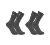 Carhartt Damen Force Midweight Crew 2 Pack Socken, Anthrazit meliert, Medium