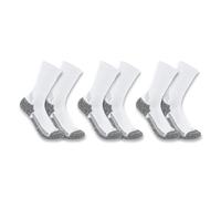 Carhartt Damen Force Midweight Crew, 3er-Pack Socken, Weiss/opulenter Garten, Medium