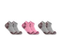 Carhartt Damen Force® Mittelschwere, niedrig geschnittene Socken aus Baumwollmischung, 3 Paar, Gemischt, L
