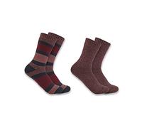 Carhartt Damen Heavyweight Crew 2er Pack Socken, 2 Verschiedene Brombeeren, Large