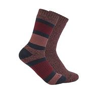 Carhartt Damen Heavyweight Crew 2er Pack Socken, 2 Verschiedene Brombeeren, Medium