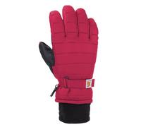 Carhartt Damen Isolierter Quilt Wasserdichtem Wicking-Einsatz Handschuhe für kaltes Wetter, Crabapple, Medium