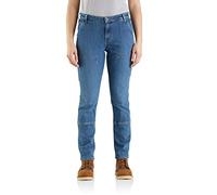 Carhartt Damen Jeans Double Front Straight, Farbe: linden, W6,Regular