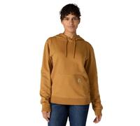 Carhartt Damen-Kapuzen-Sweatshirt mit lockerer Passform, mittelschwer, stückgefärbt, French Terry, Braun (Carhartt Brown), L
