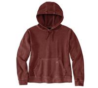Carhartt Damen-Kapuzen-Sweatshirt mit lockerer Passform, mittelschwer, stückgefärbt, French Terry, Dark Spice Red, M