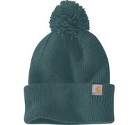 Carhartt Damen Standard Knit Pom Cuffed Beanie Greenstone