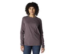 Carhartt Damen Loose Fit Heavyweight Long Sleeve Graphic K231 Workwear Langarm-T-Shirt mit Logo, Normale Größen, BlackBerry Heather, X-Klein