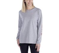 Carhartt Loose Fit Heavyweight Long-sleeve Logo Sleeve Graphic T-shirt heather gray (034) XS REG