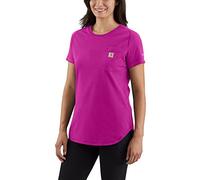 Carhartt Damen T-Shirt mit Brusttasche Magenta Agate XS