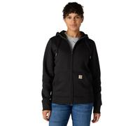 Carhartt Damen Zip-Sweatshirt Clarksburg – Relaxed Fit, mittelschwer, Full-Zip – Schwarz XS