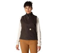 Carhartt Damen Relaxed Fit Washed Duck Sherpa Lined Weste, Dunkelbraun, XS