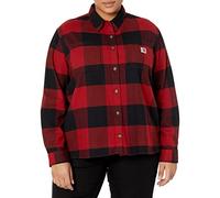 Carhartt Damen Rugged Flex Loose Fit Midweight Flanell Langarm Plaid Shirt, Chili Pepper, XX-Large