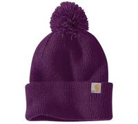 Carhartt Damen Strickmütze mit Bommel, auberginefarben, Einheitsgröße