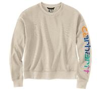 Carhartt Damen-Sweatshirt aus der Tencel-Faser-Serie, lockere Passform, grafisches Sweatshirt, Hafermilch, M