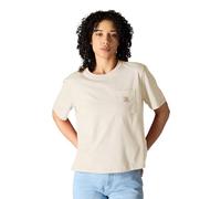 Carhartt Damen-T-Shirt, lockere Passform, leicht, kurzärmelig, Rundhalsausschnitt, Hafermilch meliert, Mittel