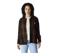 Carhartt Damen Tencel Fiber Series Loose Fit Twill Plaid Shirt, Schwarz, X-Klein