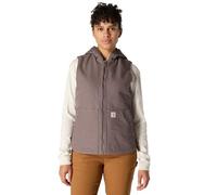 Carhartt Damen Washed Duck Hooded Insulated Vest Work Utility Oberbekleidung, Taupe Grau, S