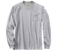 Carhartt K126 Langärmeliges Taschen-T-Shirt - Größe L - Farbe heather grey