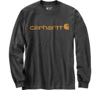 Carhartt Dearborn Relaxed LS Logo T-shirt carbon heather/carhartt gold (EE8) XL REG