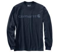 Carhartt Dearborn Relaxed LS Logo T-Shirt Men Navy/Dark Blue S