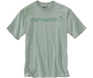 Carhartt EMEA Core Logo Workwear Short Sleeve T-Shirt, grau-grün, Größe L für Männer