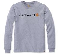 Carhartt EMEA Workwear Signature Graphic Core Logo Langarmshirt, hellgrau, Größe S
