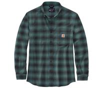 Carhartt Flannel L/S Plaid Shirt XXL petrolgrau