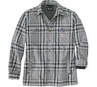 Carhartt Flannel Sherpa Lined Hemd, grau, Größe M für Männer
