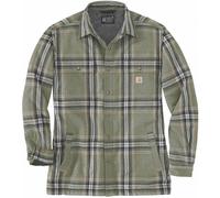 Carhartt FLANNEL SHERPA LINED SHIRT JACKET Basil - Größe: S | Grün