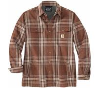 Carhartt FLANNEL SHERPA LINED SHIRT JACKET Burnt Sienna - Größe: 2XL | Rot